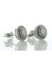 14ct White Gold Diamond Round Cluster Stud Earring 0.25