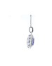 9ct White Gold Oval Tanzanite And Diamond Cluster Pendant (T1.04) 0.28