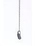 14ct White Gold Ladies Dress Diamond And Sapphire Pendant And Chain (S0.50) 0.10