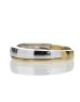 9ct Yellow White Single Stone Rub Over Set Diamond Ring 0.08 Carats