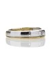 9ct Yellow White Single Stone Rub Over Set Diamond Ring 0.08 Carats