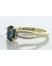 9ct Yellow Gold Diamond And Sapphire Ring (S0.96) 0.03