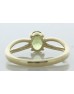 9ct Yellow Gold Diamond And Peridot Ring (P0.69) 0.03