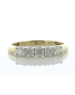 9ct Yellow Gold Five Stone Diamond Ring 0.50