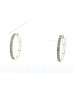 10ct Yellow Gold Claw Set Semi Eternity Diamond Hoop Earring 1.02