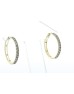 10ct Yellow Gold Claw Set Semi Eternity Diamond Hoop Earring 1.02