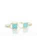 9ct Yellow Gold Vintage Alhambra Gold And Turquoise Bracelet