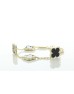 9ct Yellow Gold Alhambra Style Clover Leaf Black Onyx Bracelet