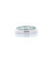 9ct White Gold Channel Set Semi Eternity Diamond And Emerald Ring (E0.30) 0.25