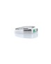 9ct White Gold Channel Set Semi Eternity Diamond And Emerald Ring (E0.30) 0.25