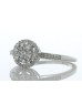 9ct White Gold Round Cluster Diamond Ring 0.25