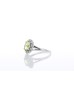 9ct White Gold Cluster Diamond And Peridot Ring (P1.50) 0.03