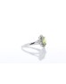 9ct White Gold Cluster Diamond And Peridot Ring (P1.50) 0.03