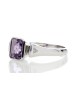 9ct White Gold Amethyst Ring (A1.00) 0.03 Carats