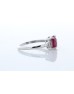 9ct White Gold Fancy Cluster Diamond And Created Ruby Ring (R0.86) 0.06