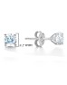 9ct White Gold Four Claw Set Diamond Earring 0.15 Carats