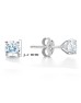 9ct White Gold Four Claw Set Diamond Earring 0.25 Carats