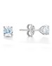 9ct White Gold Four Claw Set Diamond Earring 0.33 Carats