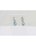 9ct White Gold Diamond And Blue Topaz Earring (BT0.86)  0.01