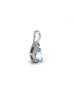 9ct White Gold Diamond And Blue Topaz Pendant (BT 0.96) 0.01