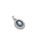 9ct White Gold  Diamond And Blue Topaz Pendant (BT0.25) 0.03