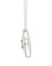 9ct White Gold Kite Shape Diamond Pendant And Chain 0.06