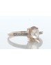 9ct Rose Gold Oval Cut Morganite and Diamond Ring (MG1.00) 0.04